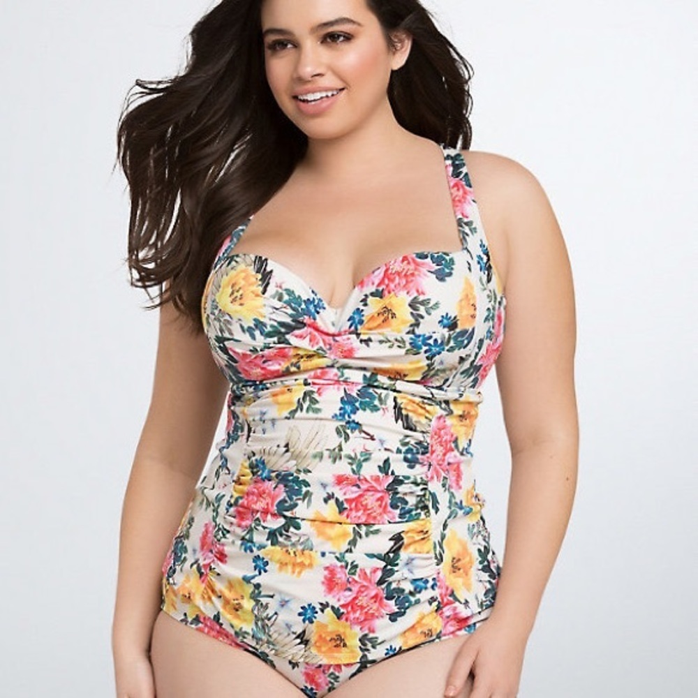 Torrid Angel Wings Roses One Piece, 3X.